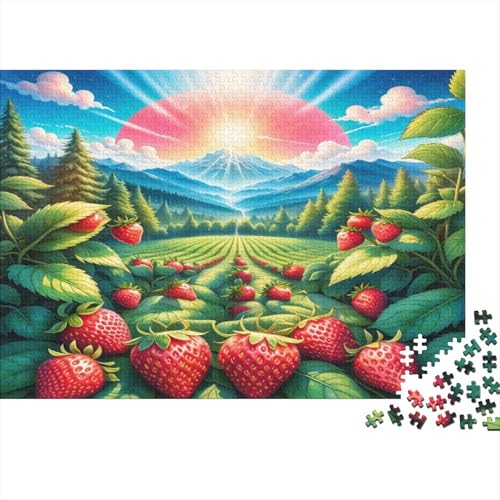 Erdbeere Puzzle 1000 Teile Erwachsener Kniffel Spaß Für Die Ganze Familie - Abwechslungsreiche 1000 Puzzleteilige Motive Puzzle Erwachsene, Puzzel 1000pcs (75x50cm) von AOLENFKR