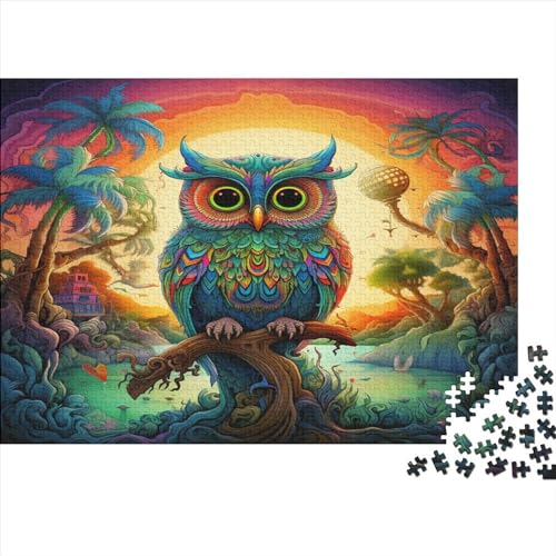 Eule Puzzle 1000 Teile Erwachsener Kniffel Spaß Für Die Ganze Familie - Abwechslungsreiche 1000 Puzzleteilige Motive Puzzlespiel Erwachsene, Puzzel 1000pcs (75x50cm) von AOLENFKR