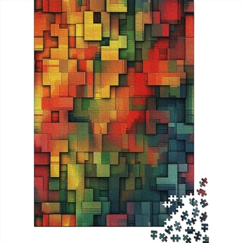 Farbige Bausteine 1000 Teile Puzzle Für Erwachsene, Hochwertige Recycelbare MateriAußerirdische Und Druck Puzzlespiel, Familienspiel, Geschenk Für Liebhaber Oder Freunde Puzzel 1000pcs (75x50cm) von AOLENFKR