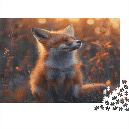 Fuchs 1000 Stück Puzzles Für Erwachsene Teenager Stress Abbauen Familien-Puzzlespiel Mit Poster in 1000-teiliges Puzzle Kinder Lernspiel Spielzeug Geschenk Puzzel 1000pcs (75x50cm) von AOLENFKR