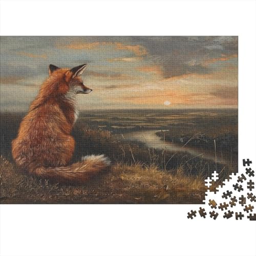 Fuchs Puzzle 1000 Teile,Puzzle Für Erwachsene, Impossible Puzzle, Geschicklichkeitsspiel Für Die Ganze Familie,Puzzle Farbenfrohes,Puzzle-Geschenk,Raumdekoration Puzzel 1000pcs (75x50cm) von AOLENFKR