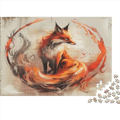 Fuchs Puzzle 1000 Teile,Puzzle Für Erwachsene, Impossible Puzzle, Geschicklichkeitsspiel Für Die Ganze Familie,Puzzle Farbenfrohes,Puzzle-Geschenk,Raumdekoration Puzzel 1000pcs (75x50cm) von AOLENFKR