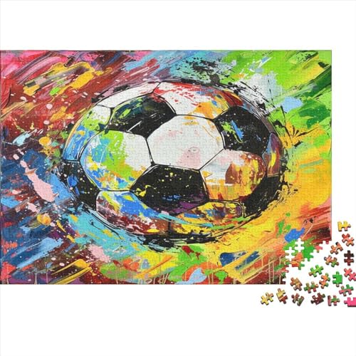 Fußball 1000 Stück Puzzle Für Erwachsene 1000 Stück Puzzle Für Erwachsene-Crazy Süßigkeiten-1000 Stück Puzzle Große Puzzles Kinder Lernspiel Spielzeug Geschenk Puzzel 1000pcs (75x50c von AOLENFKR