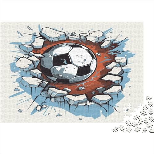 Fußball Puzzle 1000 Teile Puzzles Für Erwachsene Lernspiel Herausforderungsspielzeug 1000-teilige Puzzlespiel Für Erwachsene Kinder Puzzel 1000pcs (75x50cm) von AOLENFKR