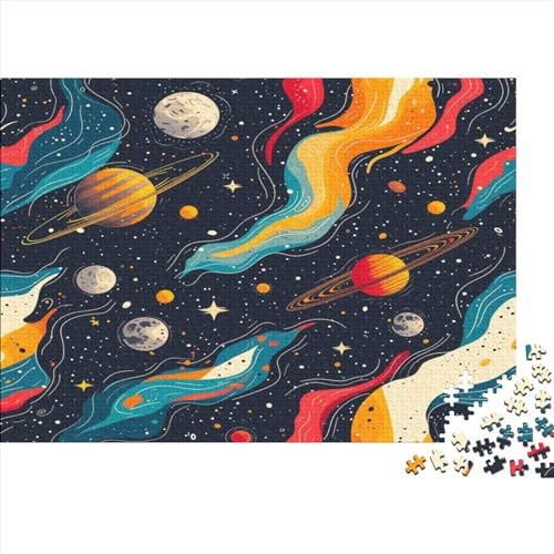 Galaxie 1000 Stück Puzzles Für Erwachsene Teenager Stress Abbauen Familien-Puzzlespiel Mit Poster in 1000-teiliges Puzzle Kinder Lernspiel Spielzeug Geschenk Puzzel 1000pcs (75x50cm) von AOLENFKR