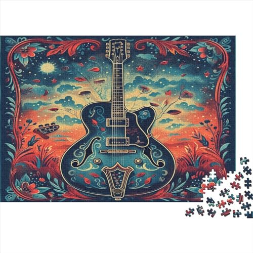 Gitarre Puzzle 1000 Teile Erwachsener Kniffel Spaß Für Die Ganze Familie - Abwechslungsreiche 1000 Puzzleteilige Motive Puzzlespiel Erwachsene, Puzzel 1000pcs (75x50cm) von AOLENFKR