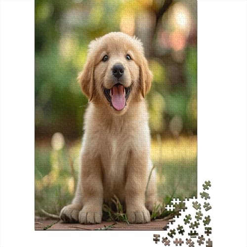 Golden Retriever Puzzle 1000 Teile,Puzzle Für Erwachsene, Impossible Puzzle, Geschicklichkeitsspiel Für Die Ganze Familie,Puzzle Farbenfrohes,Puzzle-Geschenk,Raumdekoration Puzzel 1000pcs (75x50cm) von AOLENFKR