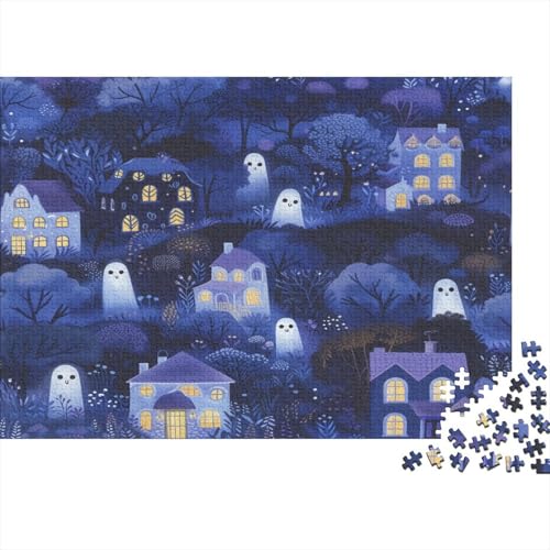 Halloween Geister und Monster Puzzle 1000 Teile,Puzzle Für Erwachsene, Impossible Puzzle, Geschicklichkeitsspiel Für Die Ganze Familie,Puzzle Legespiel- Erwachsenenpuzzle Puzzel 1000pcs (75x50cm) von AOLENFKR