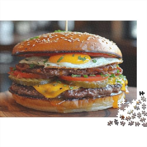 Hamburger 1000 Stück Puzzle Für Erwachsene 1000 Stück Puzzle Für Erwachsene-Crazy Süßigkeiten-1000 Stück Puzzle Große Puzzles Kinder Lernspiel Spielzeug Geschenk Puzzel 1000pcs (75x50 von AOLENFKR