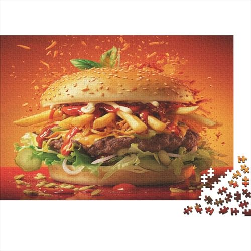 Hamburger Puzzle 1000 Teile,Puzzle Für Erwachsene, Impossible Puzzle, GesKükenlichkeitsspiel Für Die Ganze Familie,Puzzle Legespiel- Erwachsenenpuzzle Puzzel 1000pcs (75x50cm) von AOLENFKR