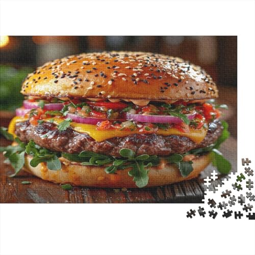 Hamburger Puzzle 1000 Teile Erwachsene, Puzzlespiel Jigsaw Puzzles Erwachsenen Puzzlespiel Puzzel 1000pcs (75x50cm) von AOLENFKR