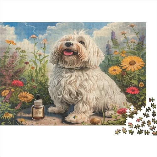 Havana Hund 1000 Stück Puzzles Für Erwachsene Teenager Stress Abbauen Familien-Puzzlespiel 1000-teiliges Puzzle Kinder Lernspiel Spielzeug Geschenk Puzzel 1000pcs (75x50cm) von AOLENFKR