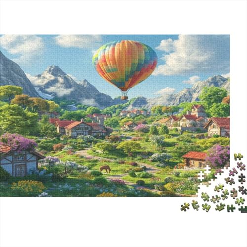 Heißluftballon 1000 Teile Puzzle, Puzzles Für Erwachsene, 1000 Teile Puzzlespiel Für Jugendliche & Erwachsene Puzzlespiel Puzzel 1000pcs (75x50cm) von AOLENFKR