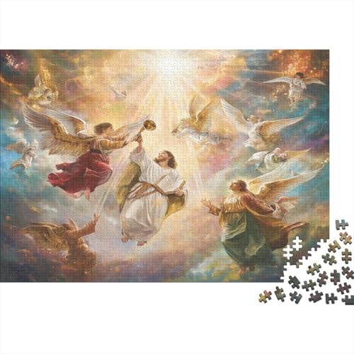 Jesus 1000 Stück Puzzles Für Erwachsene Teenager Stress Abbauen Familien-Puzzlespiel 1000-teiliges Puzzle Kinder Lernspiel Spielzeug Geschenk Puzzel 1000pcs (75x50cm) von AOLENFKR