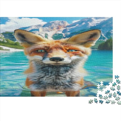 Jungle Fuchs 1000 Teile,Impossible Puzzle,GesKükenlichkeitsspiel Für Die Ganze Familie, Erwachsenen Puzzlespiel Puzzel 1000pcs (75x50cm) von AOLENFKR