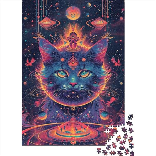 Kat Puzzle 1000 Teile,Puzzle Für Erwachsene, Impossible Puzzle, Geschicklichkeitsspiel Für Die Ganze Familie,Puzzle Farbenfrohes,Puzzle-Geschenk,Raumdekoration Puzzel 1000pcs (75x50cm) von AOLENFKR