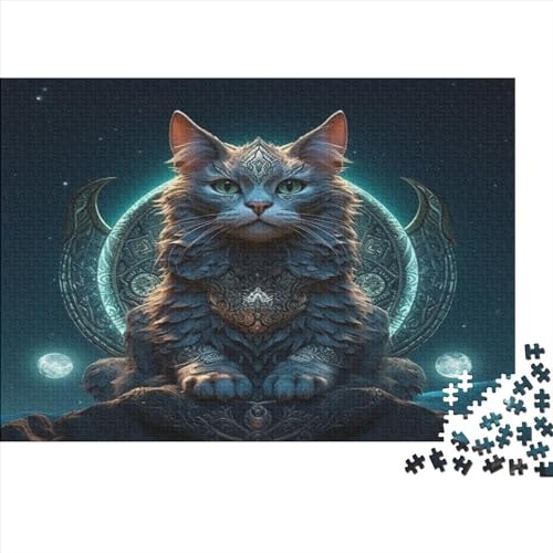 Kat Puzzle 1000 Teile Erwachsener Kniffel Spaß Für Die Ganze Familie - Abwechslungsreiche 1000 Puzzleteilige Motive Puzzle Erwachsene, Puzzel 1000pcs (75x50cm) von AOLENFKR