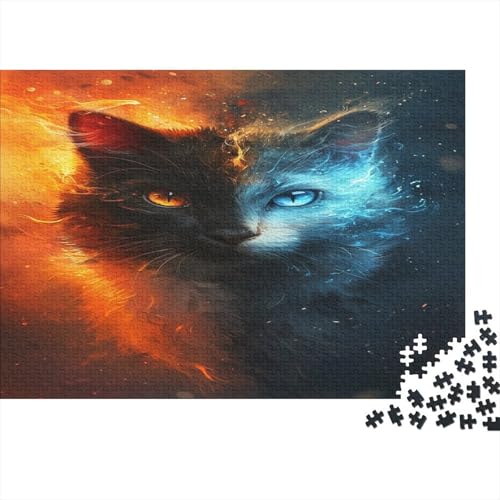 Kat Puzzle 1000 Teile Erwachsener Kniffel Spaß Für Die Ganze Familie - Abwechslungsreiche 1000 Puzzleteilige Motive Puzzle Erwachsene, Puzzel 1000pcs (75x50cm) von AOLENFKR