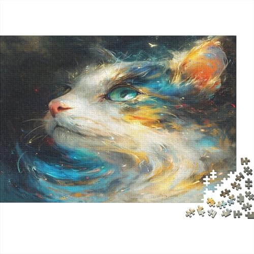 Kat Puzzle 1000 Teile Erwachsener Kniffel Spaß Für Die Ganze Familie - Abwechslungsreiche 1000 Puzzleteilige Motive Puzzlespiel Erwachsene, Puzzel 1000pcs (75x50cm) von AOLENFKR