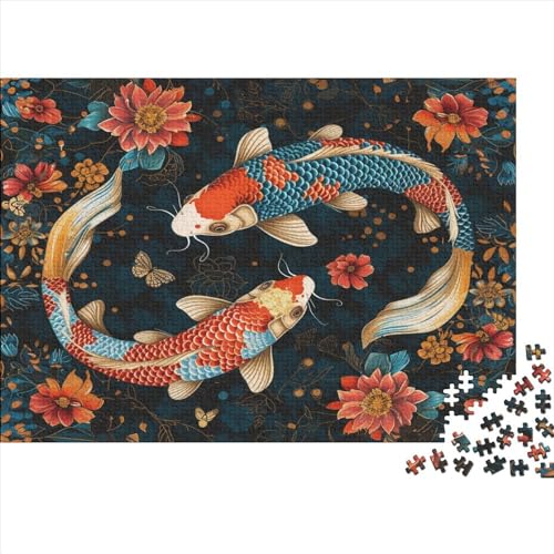 Koi-Karpfen Puzzle 1000 Teile,Puzzle Für Erwachsene, Impossible Puzzle,Puzzle 1000 Puzzle Home DekoRatteion Puzzle,Erwachsenenpuzzle Puzzel 1000pcs (75x50cm) von AOLENFKR