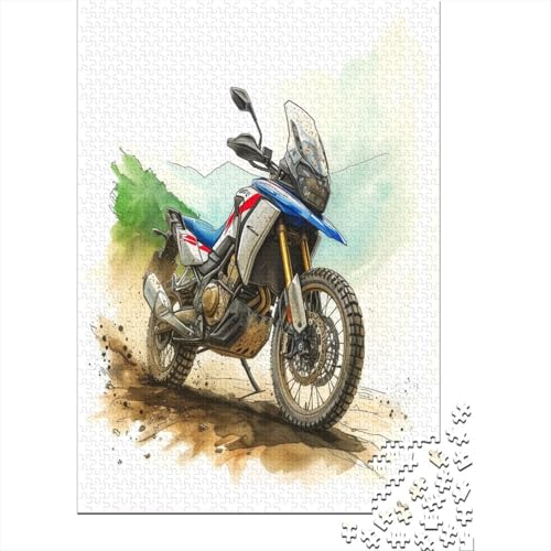 Kreuz-Country Motorcycle Puzzle 1000 Teile,Puzzle Für Erwachsene, Impossible Puzzle,Puzzle Farbenfrohes Legespiel,Geschicklichkeitsspiel Für Die Ganze Familie Puzzel 1000pcs (75x50cm) von AOLENFKR