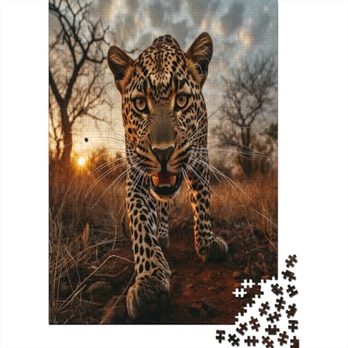 Leopard Puzzle 1000 Teile,Puzzle Für Erwachsene, Impossible Puzzle, Geschicklichkeitsspiel Für Die Ganze Familie,Puzzle Farbenfrohes,Puzzle-Geschenk,Raumdekoration Puzzel 1000pcs (75x50cm) von AOLENFKR