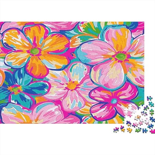 Lily Blume 1000 Stück Puzzles Für Erwachsene Teenager Stress Abbauen Familien-Puzzlespiel Mit Poster in 1000-teiliges Puzzle Kinder Lernspiel Spielzeug Geschenk Puzzel 1000pcs (75x50cm) von AOLENFKR