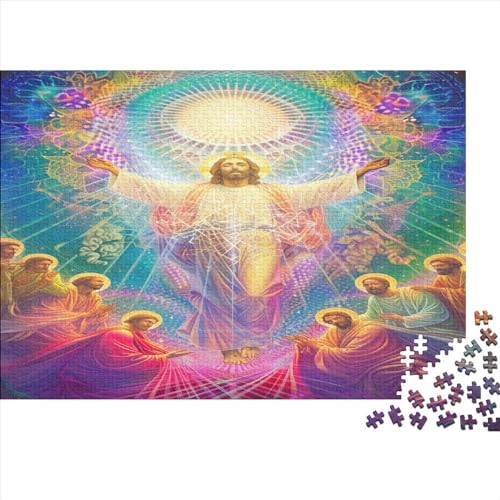 Mythischer Jesus Puzzle 1000 Teile Erwachsene Puzzles Für Erwachsene Klassische Puzzles 1000 Teile Erwachsene Puzzlespiel Schwer Pädagogisches Spielzeug Erwachsene Kinder Puzzel 1000pcs (75x50cm) von AOLENFKR