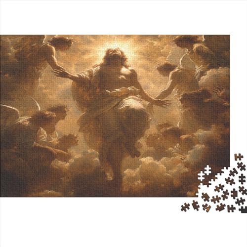 Mythischer Jesus Puzzle 1000 Teile Puzzles Für Erwachsene Lernspiel Herausforderungsspielzeug 1000-teilige Puzzlespiel Für Erwachsene Kinder Puzzel 1000pcs (75x50cm) von AOLENFKR