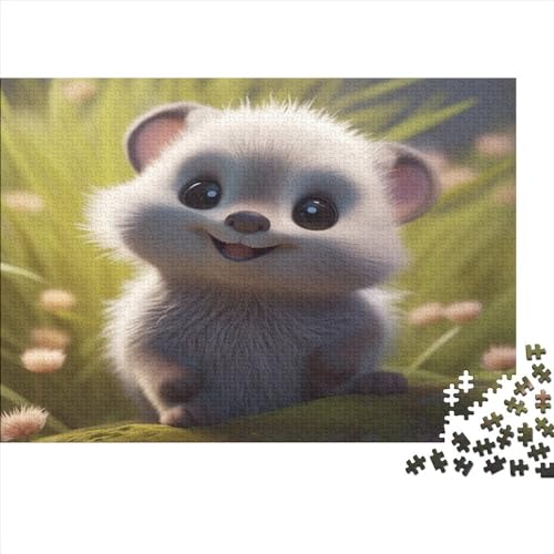 Niedlicher Hamster Puzzle 1000 Teile Puzzles Für Erwachsene Lernspiel Herausforderungsspielzeug 1000-teilige Puzzlespiel Für Erwachsene Kinder Puzzel 1000pcs (75x50cm) von AOLENFKR