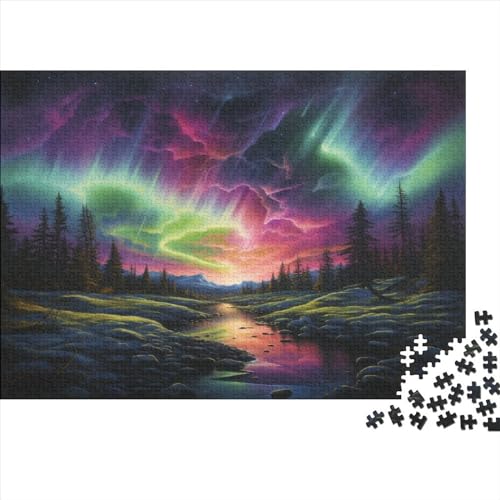 Nordlichter Puzzlespiel 1000 Teile Erwachsene -Puzzle 1000 Stück Spiel Puzzles Für Erwachsene Kinder Puzzle Erwachsenen Puzzlespiel Puzzel 1000pcs (75x50cm) von AOLENFKR