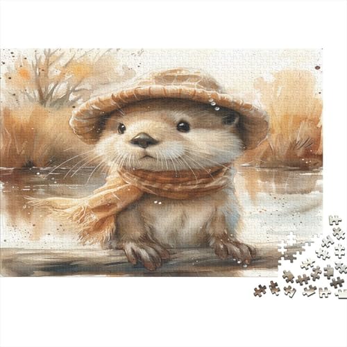 Otter 1000 Stück Puzzles Für Erwachsene Teenager Stress Abbauen Familien-Puzzlespiel 1000-teiliges Puzzle Kinder Lernspiel Spielzeug Geschenk Puzzel 1000pcs (75x50cm) von AOLENFKR