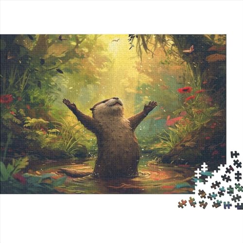 Otter Puzzle 1000 Teile Erwachsene, Puzzlespiel Jigsaw Puzzles Erwachsenen Puzzlespiel Puzzel 1000pcs (75x50cm) von AOLENFKR