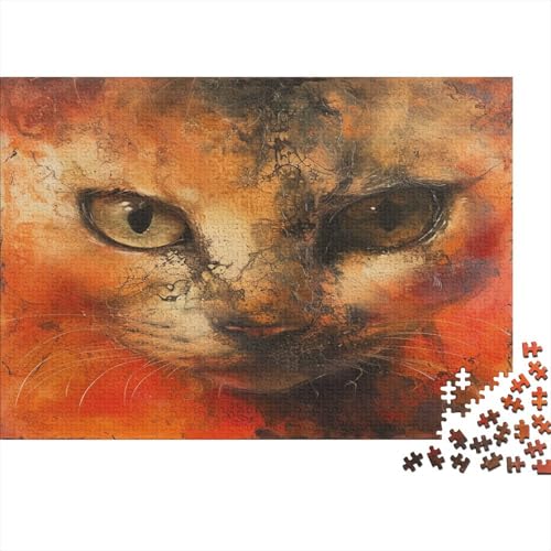 Painted Kat Puzzle 1000 Teile Erwachsener Kniffel Spaß Für Die Ganze Familie - Abwechslungsreiche 1000 Puzzleteilige Motive Puzzlespiel Erwachsene, Puzzel 1000pcs (75x50cm) von AOLENFKR