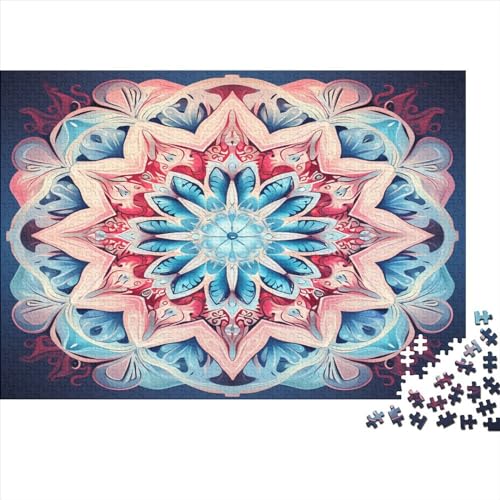 Polygonale Blume Puzzle 1000 Teile,Puzzle Für Erwachsene, Impossible Puzzle,Puzzle 1000 Puzzle Home DekoRatteion Puzzle,Erwachsenenpuzzle Puzzel 1000pcs (75x50cm) von AOLENFKR