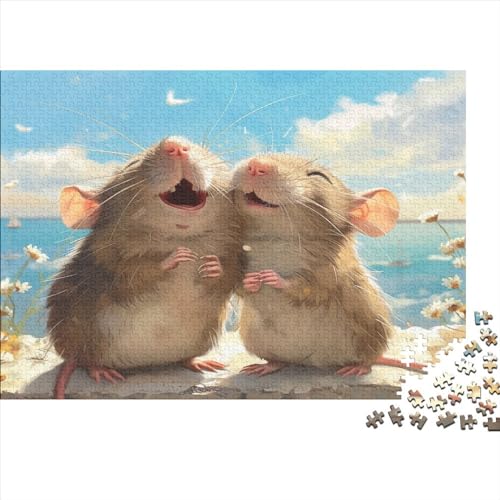 Ratte Puzzle 1000 Teile Für Erwachsene Und Kinder Ab 14 Jahren Für Stressabbauer Puzzel 1000pcs (75x50cm) von AOLENFKR