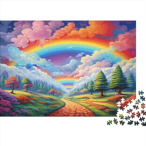 Regenbogen Puzzle 1000 Teile Puzzles Für Erwachsene Lernspiel Herausforderungsspielzeug 1000-teilige Puzzlespiel Für Erwachsene Kinder Puzzel 1000pcs (75x50cm) von AOLENFKR