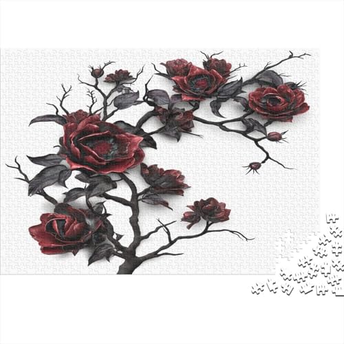 Rose Puzzle 1000 Teile Erwachsener Kniffel Spaß Für Die Ganze Familie - Abwechslungsreiche 1000 Puzzleteilige Motive Puzzle Erwachsene, Puzzel 1000pcs (75x50cm) von AOLENFKR