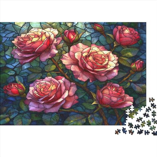 Rose Puzzle 1000 Teile Erwachsener Kniffel Spaß Für Die Ganze Familie - Abwechslungsreiche 1000 Puzzleteilige Motive Puzzlespiel Erwachsene, Puzzel 1000pcs (75x50cm) von AOLENFKR