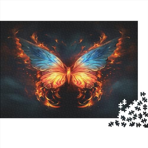 Schmetterling 1000 Stück Puzzles Für Erwachsene Teenager Stress Abbauen Familien-Puzzlespiel 1000-teiliges Puzzle Kinder Lernspiel Spielzeug Geschenk Puzzel 1000pcs (75x50cm) von AOLENFKR