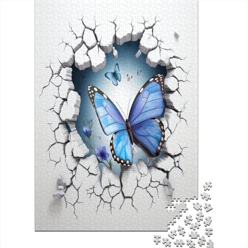 Schmetterling Puzzlespiel 1000 Teile Puzzles Für Erwachsene Lernspiel Herausforderung Spielzeug 1000 Teile Puzzles Für Erwachsene Kinder Erwachsenen Puzzlespiel Puzzel 1000pcs (75x50cm) von AOLENFKR