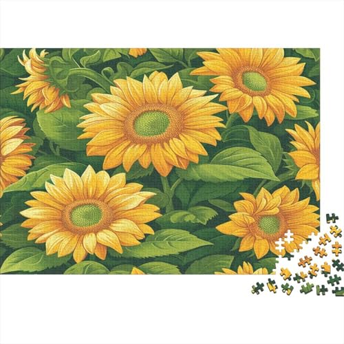 SonneBlume 1000 Teile,Impossible Puzzle,GesKükenlichkeitsspiel Für Die Ganze Familie, Erwachsenen Puzzlespiel Puzzel 1000pcs (75x50cm) von AOLENFKR