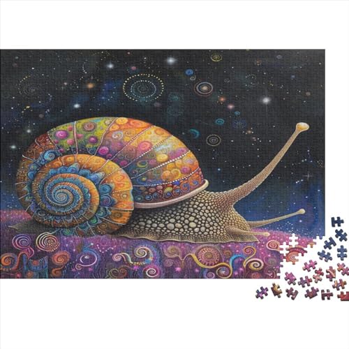 Süße Schnecke Puzzle 1000 Teile,Puzzlespiel Für Erwachsene,Impossible Puzzle,Puzzle GesKükenlichkeitsspiel Für Die Ganze Familie, Geschenke Für Männer/Frauen Erwachsenen Puzzel 1000pcs (75x50cm) von AOLENFKR