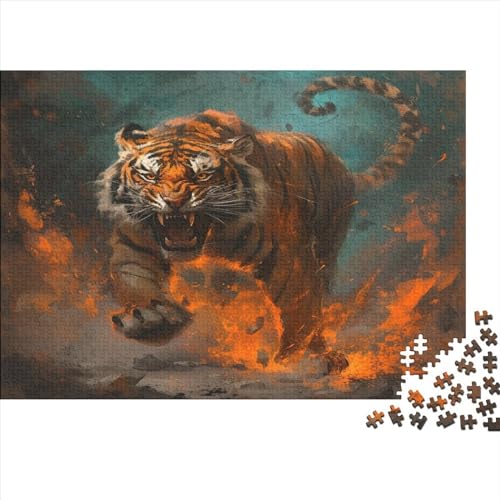 Tiger Puzzle 1000 Teile,Puzzle Für Erwachsene, Impossible Puzzle, Geschicklichkeitsspiel Für Die Ganze Familie,Puzzle Legespiel- Erwachsenenpuzzle Puzzel 1000pcs (75x50cm) von AOLENFKR