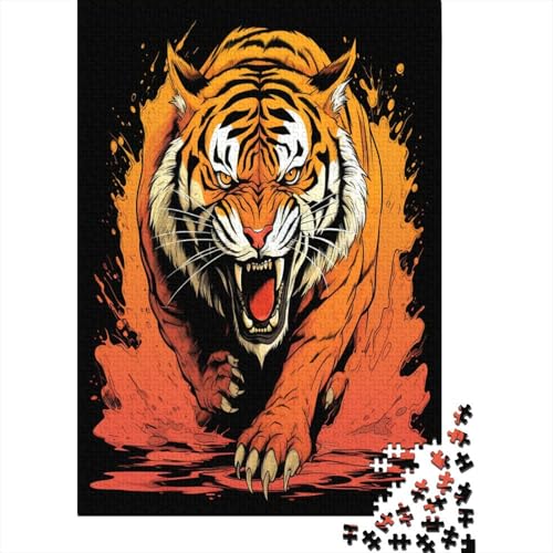 Tiger Puzzle 1000 Teile Erwachsener Kniffel Spaß Für Die Ganze Familie - Abwechslungsreiche 1000 Puzzleteilige Motive Puzzlespiel Erwachsene, Puzzel 1000pcs (75x50cm) von AOLENFKR