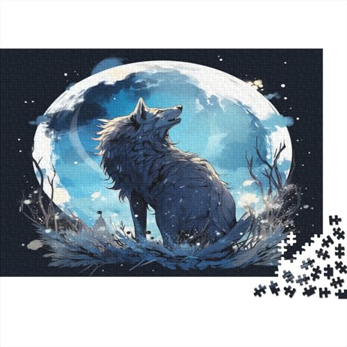 Wolf 1000 Teile, Impossible Puzzle,GesKükenlichkeitsspiel Für Die Ganze Familie, Erwachsenenpuzzle Ab 14 Jahren Puzzel 1000pcs (75x50cm) von AOLENFKR