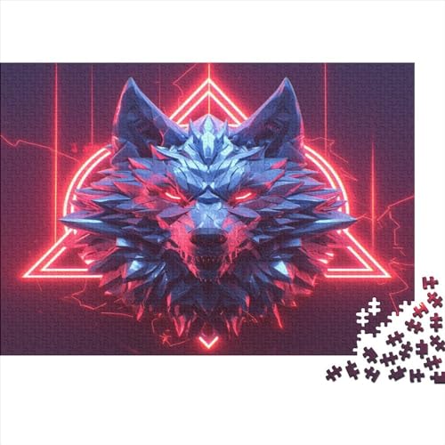 Wolf Puzzle 1000 Teile Erwachsener Kniffel Spaß Für Die Ganze Familie - Abwechslungsreiche 1000 Puzzleteilige Motive Puzzle Erwachsene, Puzzel 1000pcs (75x50cm) von AOLENFKR