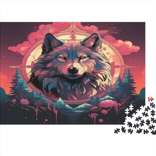 Wolf Puzzle 1000 Teile Erwachsener Kniffel Spaß Für Die Ganze Familie - Abwechslungsreiche 1000 Puzzleteilige Motive Puzzlespiel Erwachsene, Puzzel 1000pcs (75x50cm) von AOLENFKR