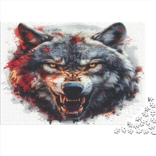 Wolf Puzzle 1000 Teile Erwachsener Kniffel Spaß Für Die Ganze Familie - Abwechslungsreiche 1000 Puzzleteilige Motive Puzzlespiel Erwachsene, Puzzel 1000pcs (75x50cm) von AOLENFKR