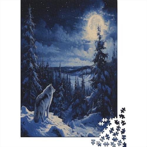 Wolf Puzzle 1000 Teile Erwachsener Kniffel Spaß Für Die Ganze Familie - Abwechslungsreiche 1000 Puzzleteilige Motive Puzzlespiel Erwachsene, Puzzel 1000pcs (75x50cm) von AOLENFKR